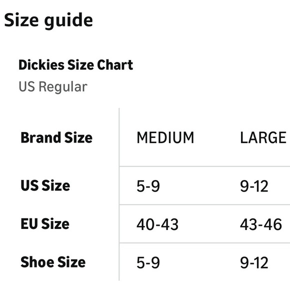 Dickies Men's Dri-Tech Sweat Fighting Stay Dry Crew Socks, Shoe Sz 5-9, 6 Pair - Picture 5 of 5